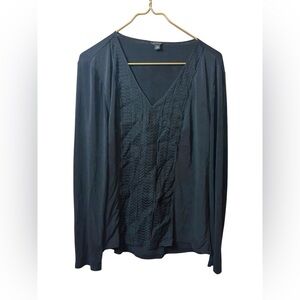 ANN TAYLOR | black blouse XL